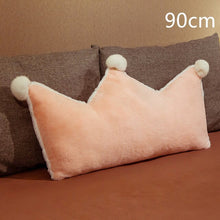 Load image into Gallery viewer, Cute Double-sided Crown Shaped Plush Pillow Stuffed Sofa Chair Bed Cot Decor Pillow Pink/Green/Grey Throw Pillow Toy Girl Gift
