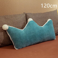 Load image into Gallery viewer, Cute Double-sided Crown Shaped Plush Pillow Stuffed Sofa Chair Bed Cot Decor Pillow Pink/Green/Grey Throw Pillow Toy Girl Gift
