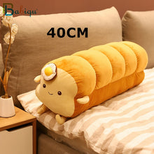Load image into Gallery viewer, Cute Creative Poached Egg Toast Stuffed Pillow Soft Kawaii Bread Plush Toy Simulation Food Doll Sleep Pillow Cushion Kids Gift
