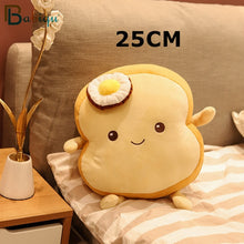 Load image into Gallery viewer, Cute Creative Poached Egg Toast Stuffed Pillow Soft Kawaii Bread Plush Toy Simulation Food Doll Sleep Pillow Cushion Kids Gift

